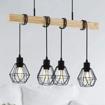 Lustre Bois Et Noir