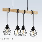 Lustre Bois Et Noir