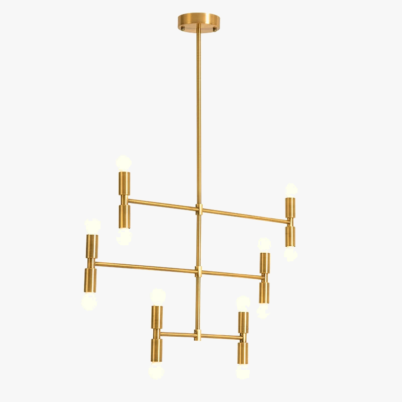 Modern handmade suspended iron chandelier