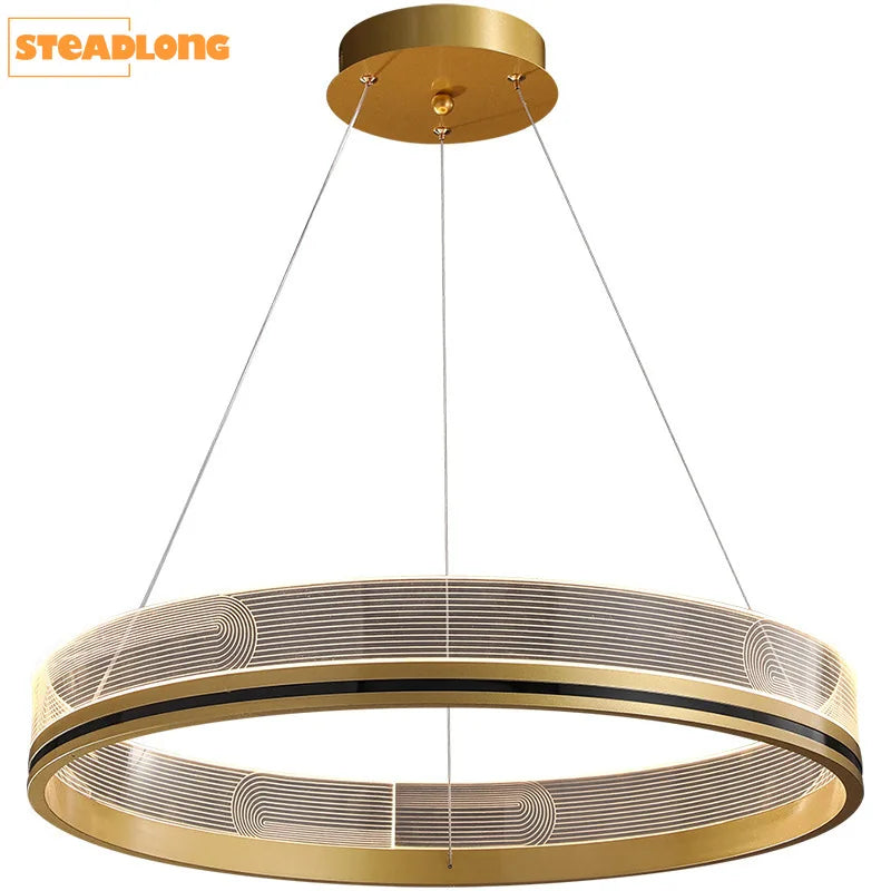 Modern Italian Luxury Chandelier Acrylic Creative Simple Ring Light