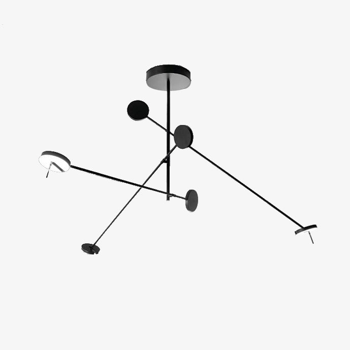 Modern Sleek Silver Chandelier
