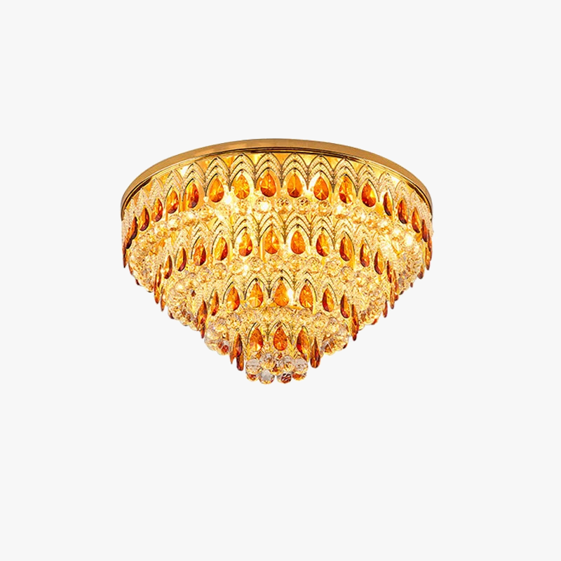 Modern interior design dimmable crystal chandelier