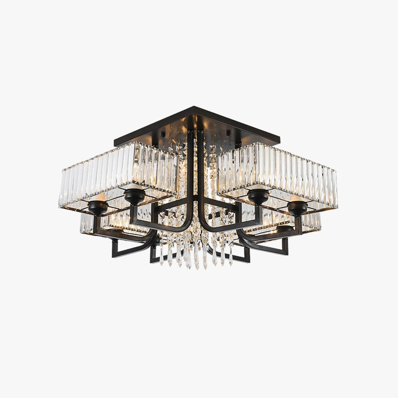 Dimmable crystal chandelier for elegant lighting