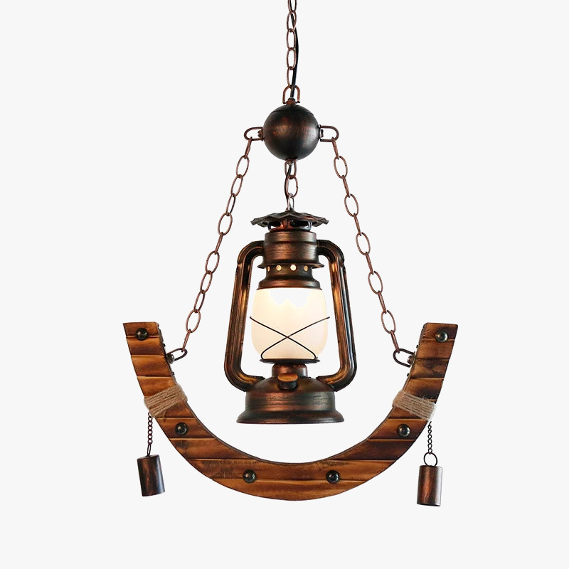 Bamboo chandelier, unique warm atmosphere