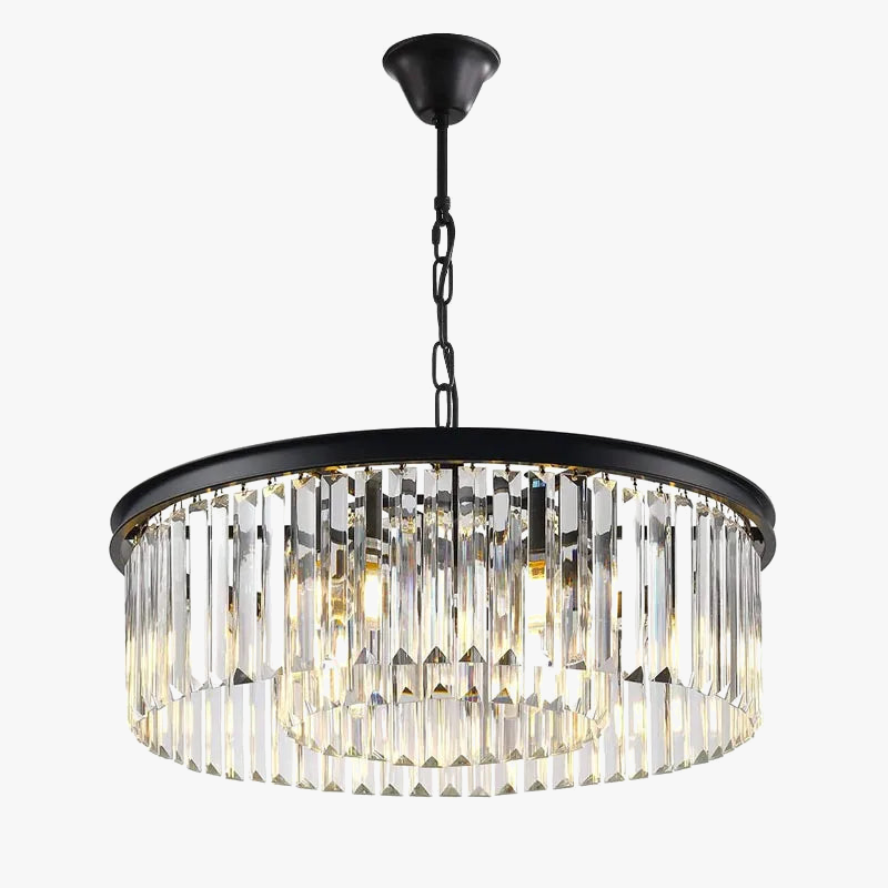 Elegant Crystal Chandelier Luxury Living Room