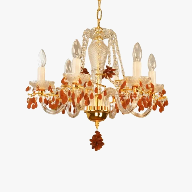 Elegant crystal chandelier.