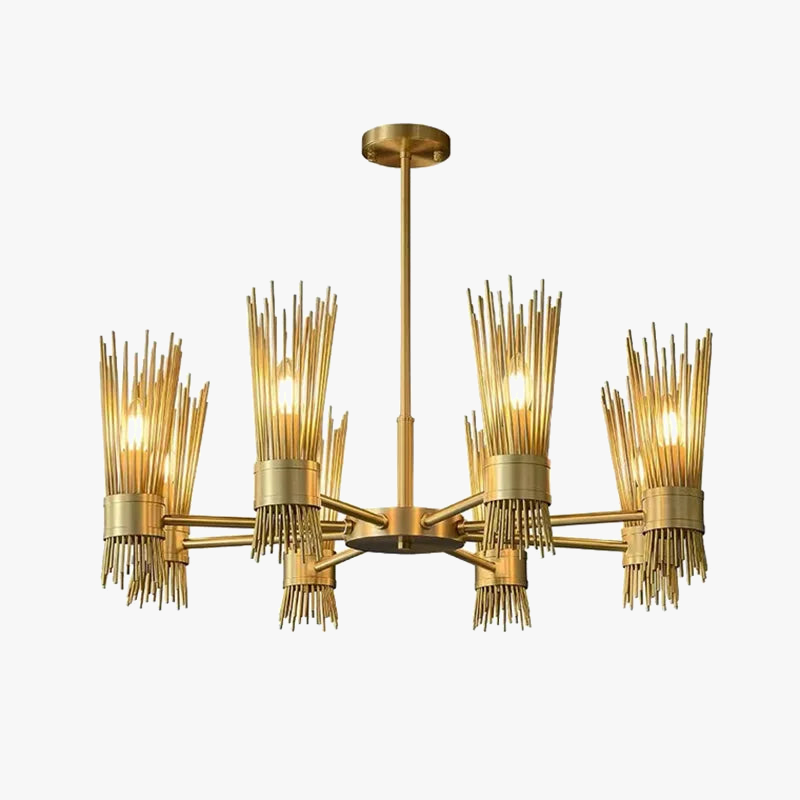 Creative decorative full copper LED chandelier for home