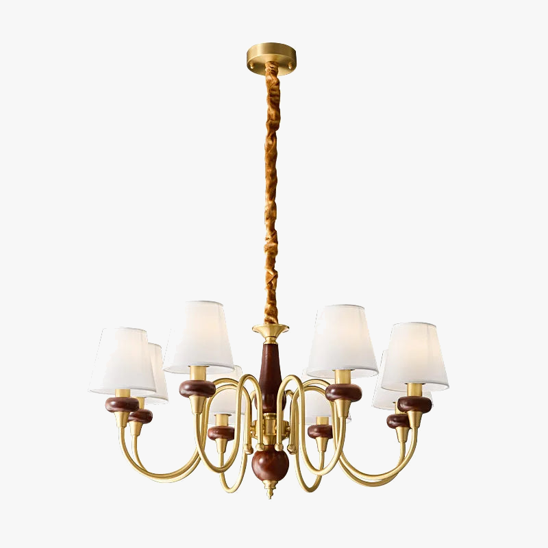 Copper chandelier for modern and elegant interior lighting