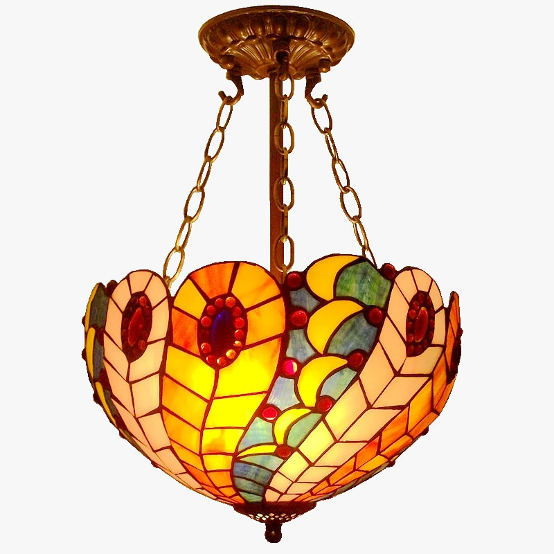 Peacock tail shaped chandelier for European antique decoration