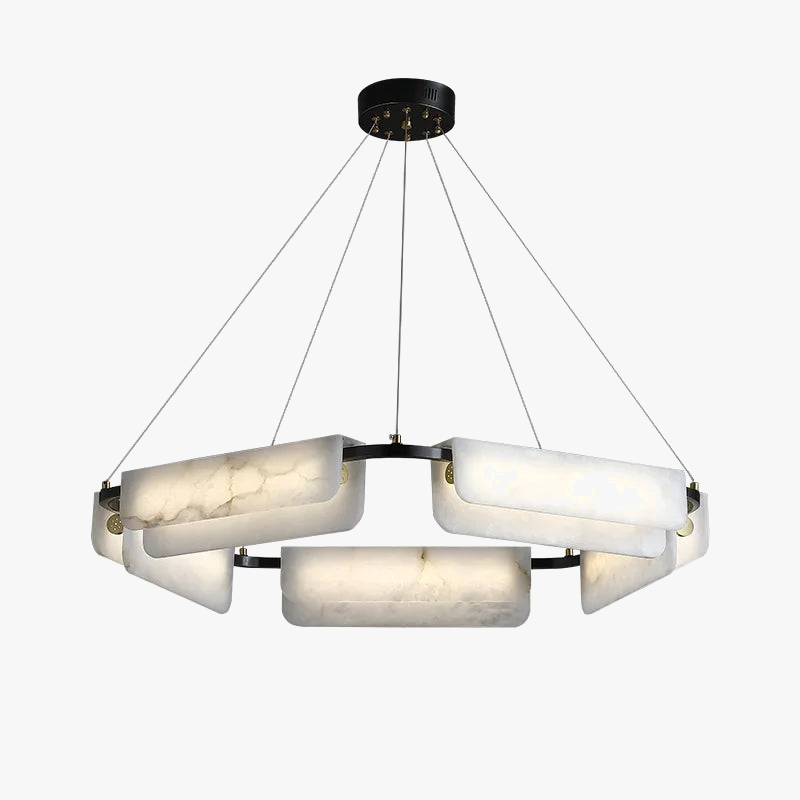 Natural marble chandelier