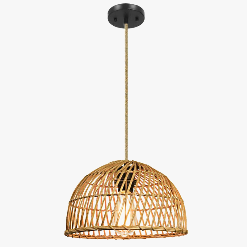 Modern hand-woven rattan chandelier