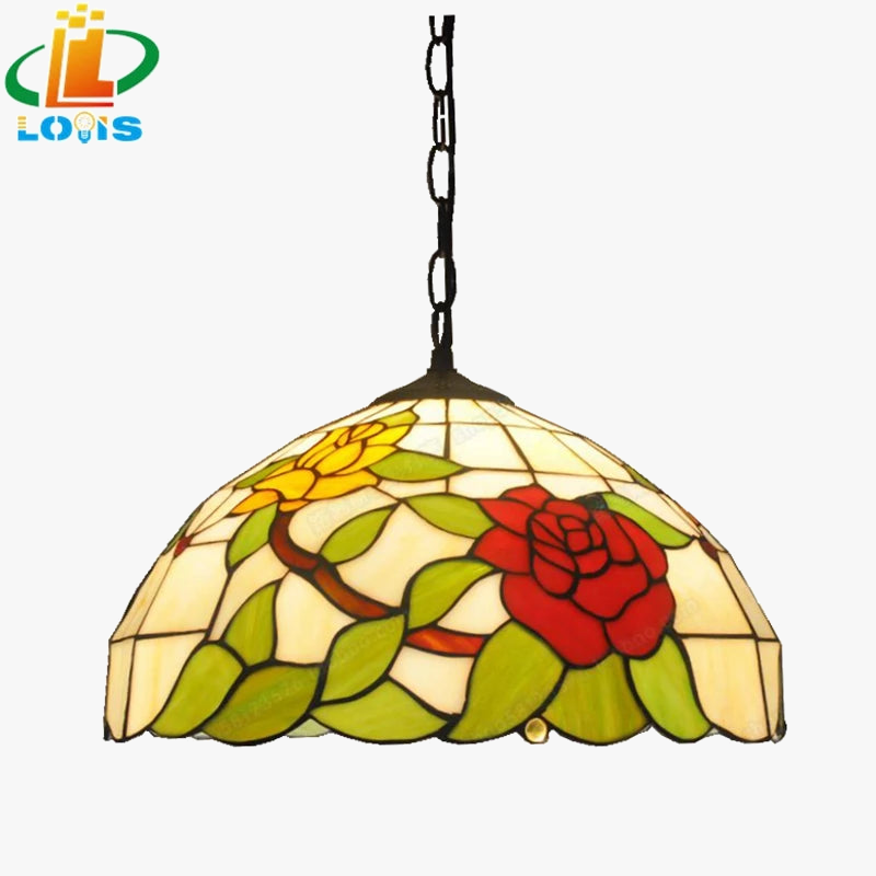 Modern European Style Decorative Peony Glass Chandelier