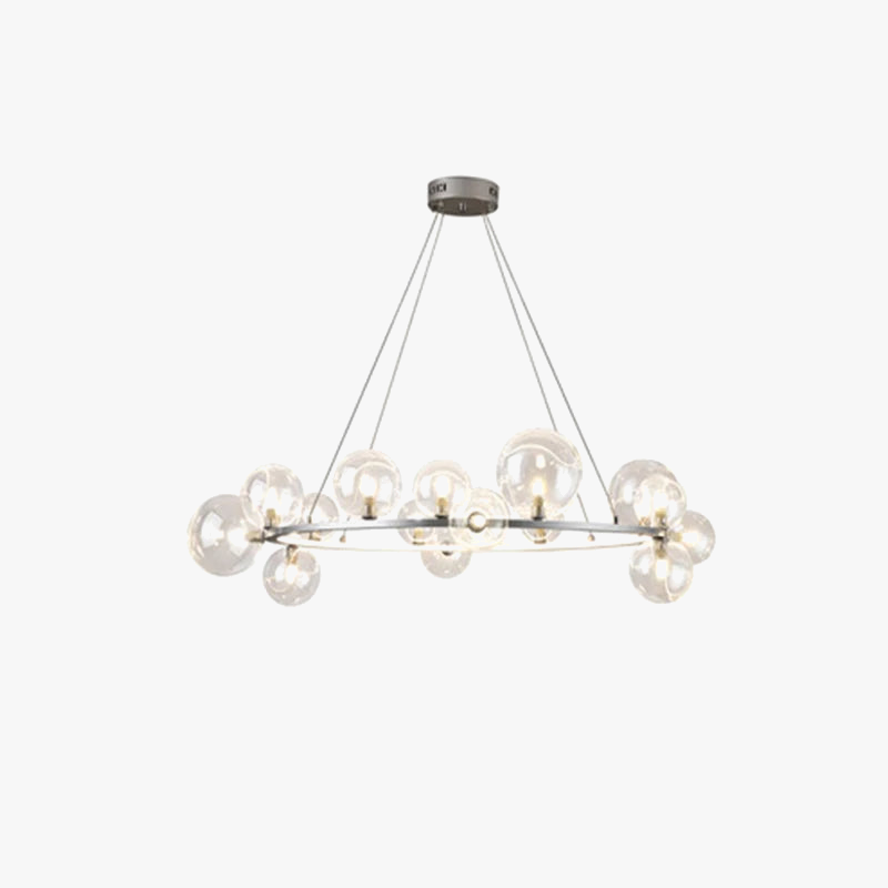 Modern design glass chandelier with bubbles for stylish interiors