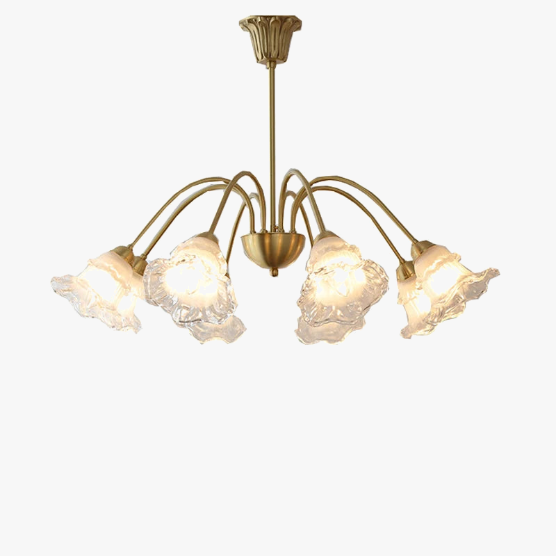 Nordic creative minimalist floral glass LED chandelier