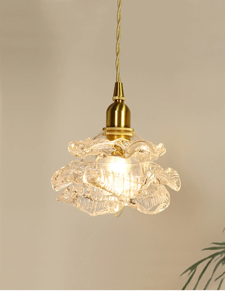 Vintage romantic glass chandelier for elegant lighting