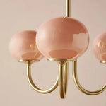 Lustre en Verre Rose