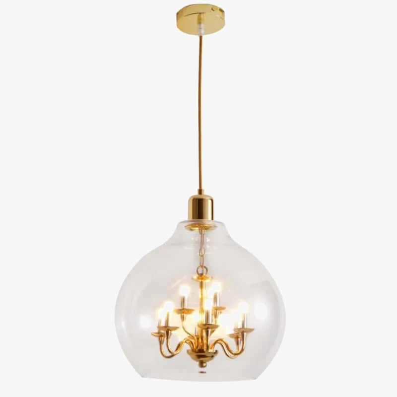 Elegant Industrial Clear Glass Chandelier