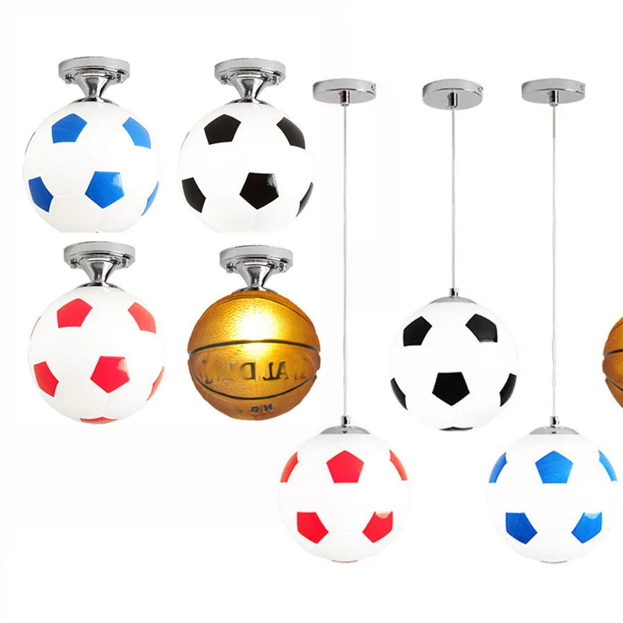 Children's sports-themed luminous chandelier for bedroom