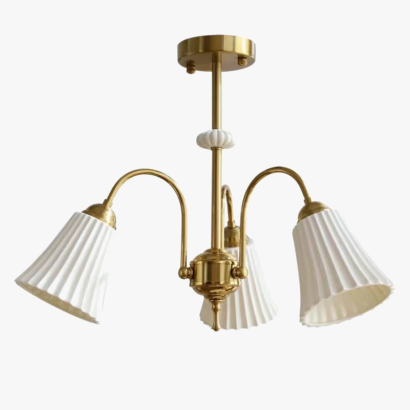Retro French style white ceramic chandelier