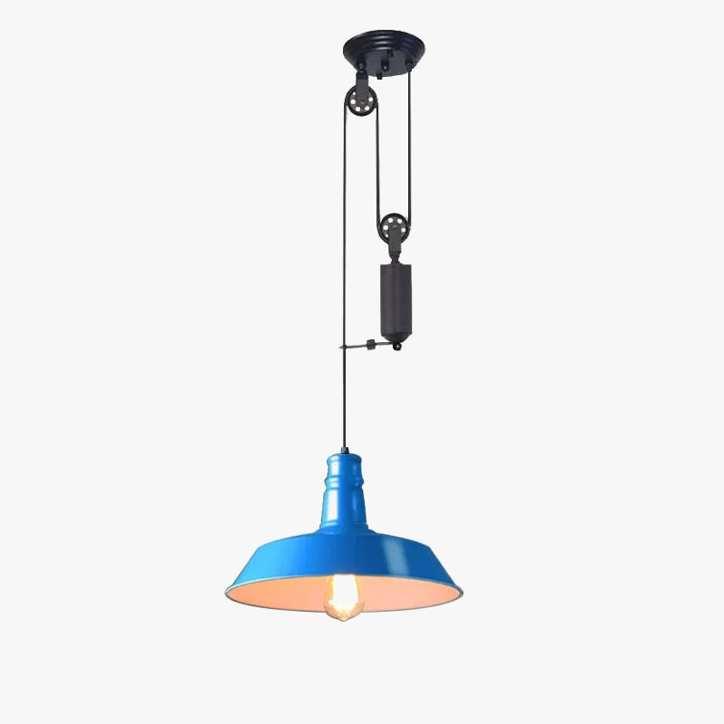 Industrial pulley chandelier Nordic retro loft style bar lighting