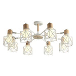 Lustre Led Bois Moderne Métallique Luminaire Chambre