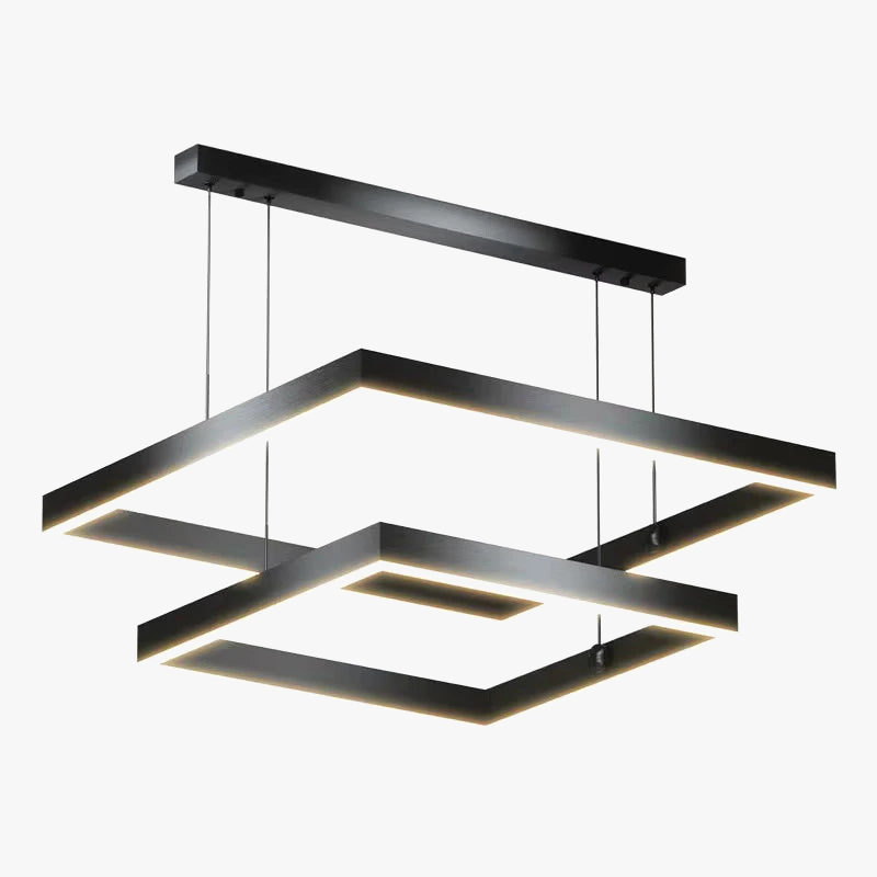 Modern design square LED chandelier