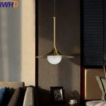 Lustre Led Design Abat-Jour Doré Luminaire Chambre