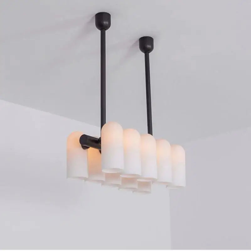 Art Deco Glass LED Chandelier Modern Pendant Light