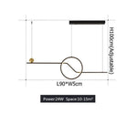 Lustre Led Moderne Formes Géométriques Luminaire Doré