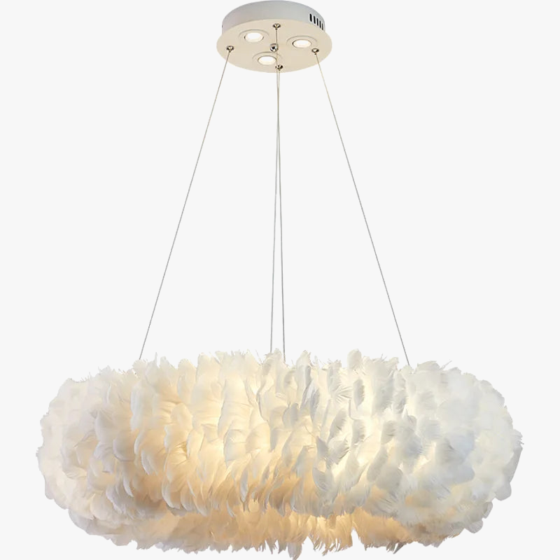 Nordic LED Scandinavian Feather Chandelier
