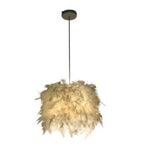 Lustre Led Ronde Plumes Fairy Large Luminaire Chambre