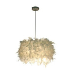 Lustre Led Ronde Plumes Fairy Medium Luminaire Chambre