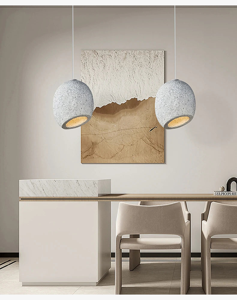 Nordic Wabi-Sabi LED Chandelier for Cafes and Restaurants