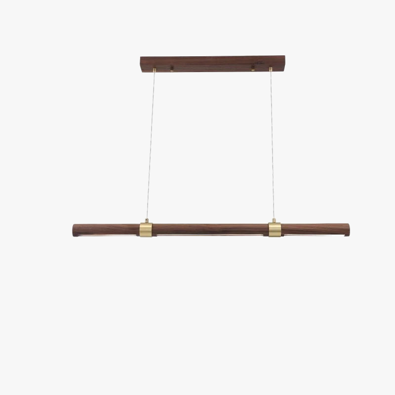 Minimalist Solid Oak Chandelier