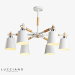 Lustre Métal Nordic Minimaliste Blanc / 6 Branches Luminaire Chambre