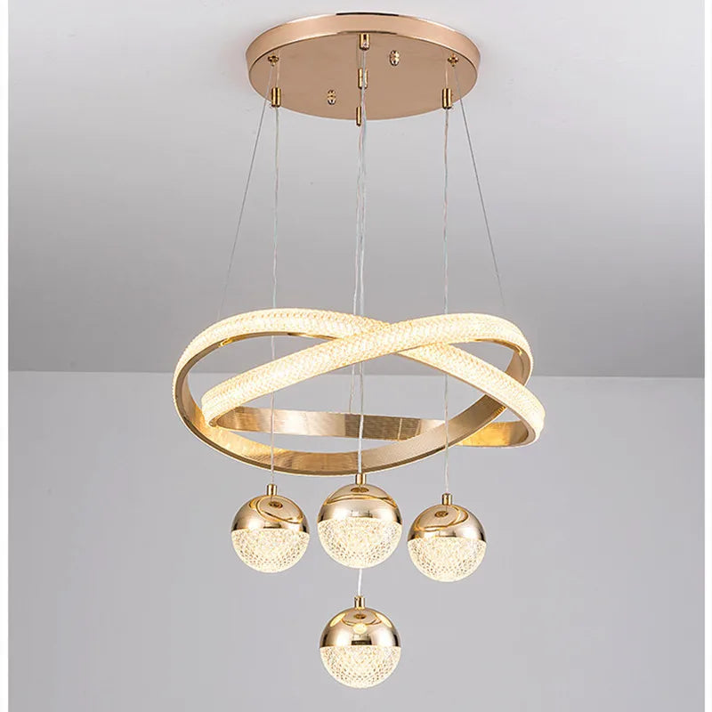 elegant and lightweight minimalist modern three-head chandelier