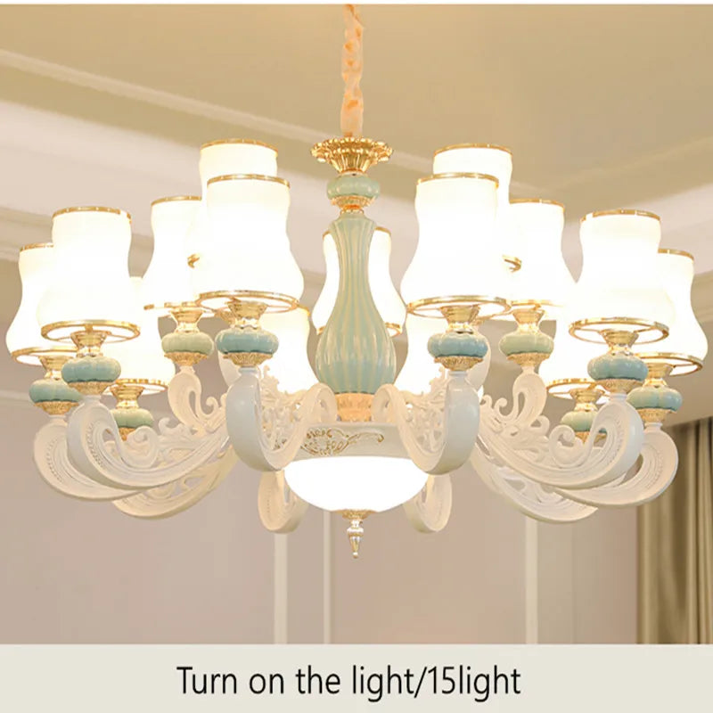 Modern ceramic chandelier for elegant interior lighting