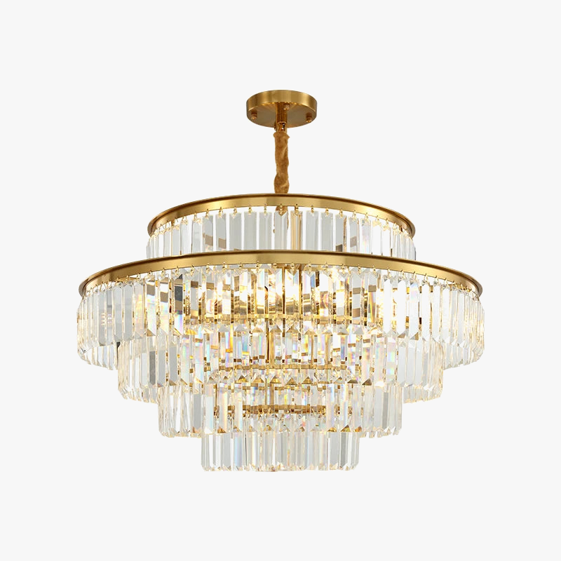Modern Golden Crystal Chandelier for Indoor Decorative Lighting