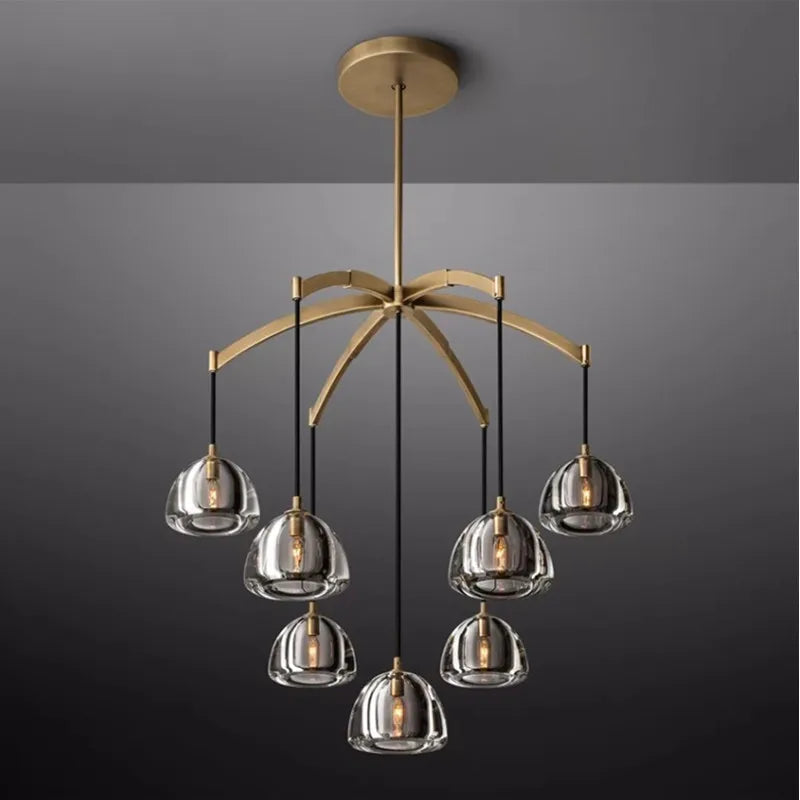 Modern geometric crystal chandelier for luxury interiors