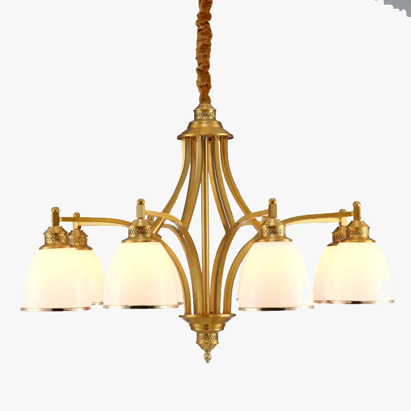 Elegant Contemporary Copper Chandelier