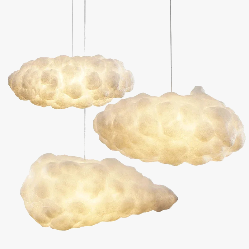 Modern Floating Cloud-Shaped LED Chandelier for Restaurants
