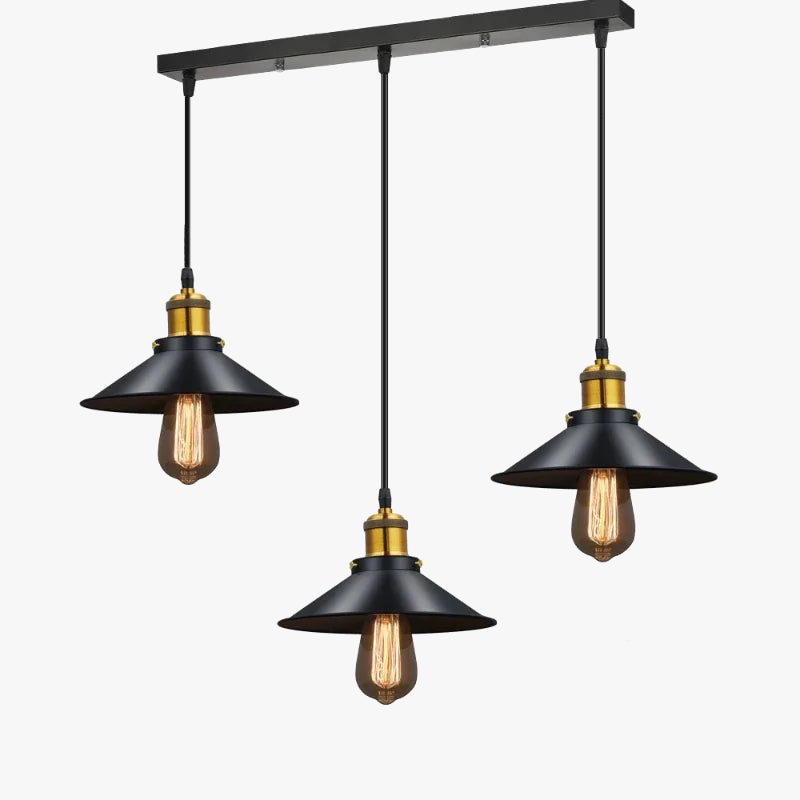 Modern LED metal chandelier with vintage pendant