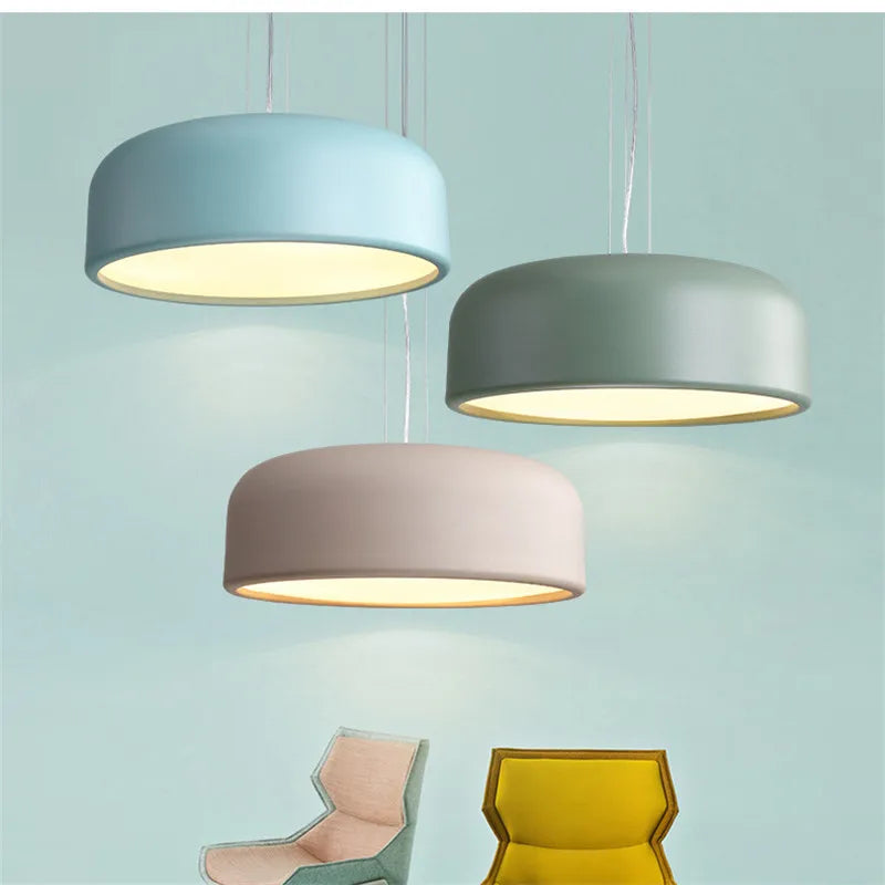 Nordic Chandelier Denmark Modern Simple Macaron Dual-Use