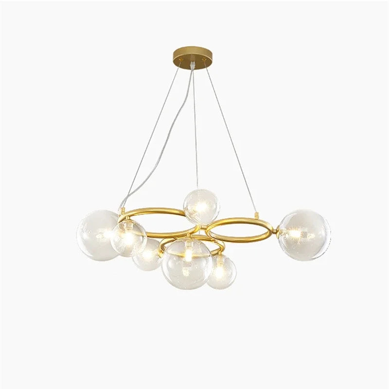 Nordic Smoked and Gold Glass Chandelier for Modern Interiors