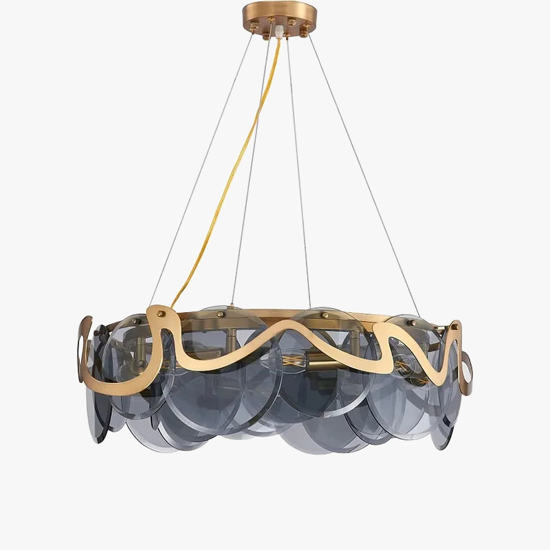 Modern minimalist glass chandelier for luxurious living room