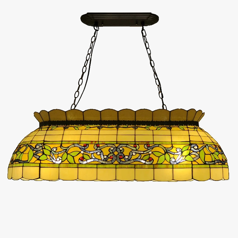 Retro rattan and glass chandelier for bar and restaurant lighting