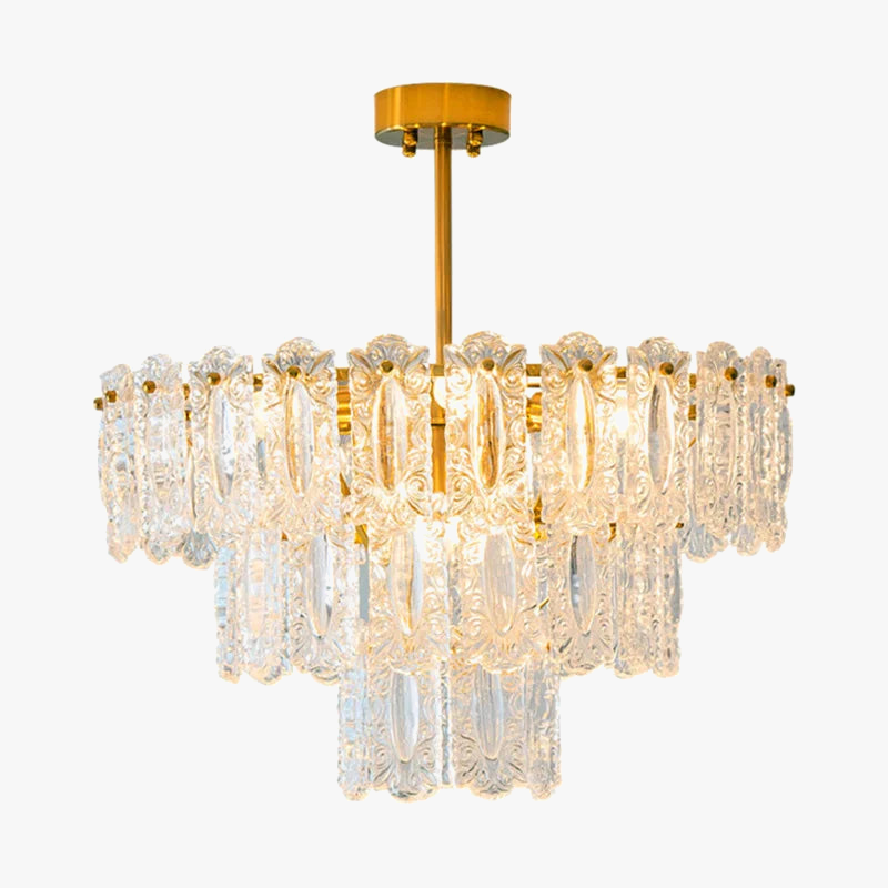 Modern interior artistic glass round chandelier