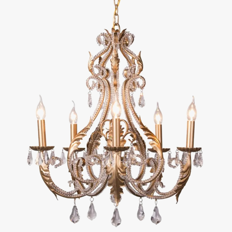 Elegant retro vintage crystal chandelier for interior decoration