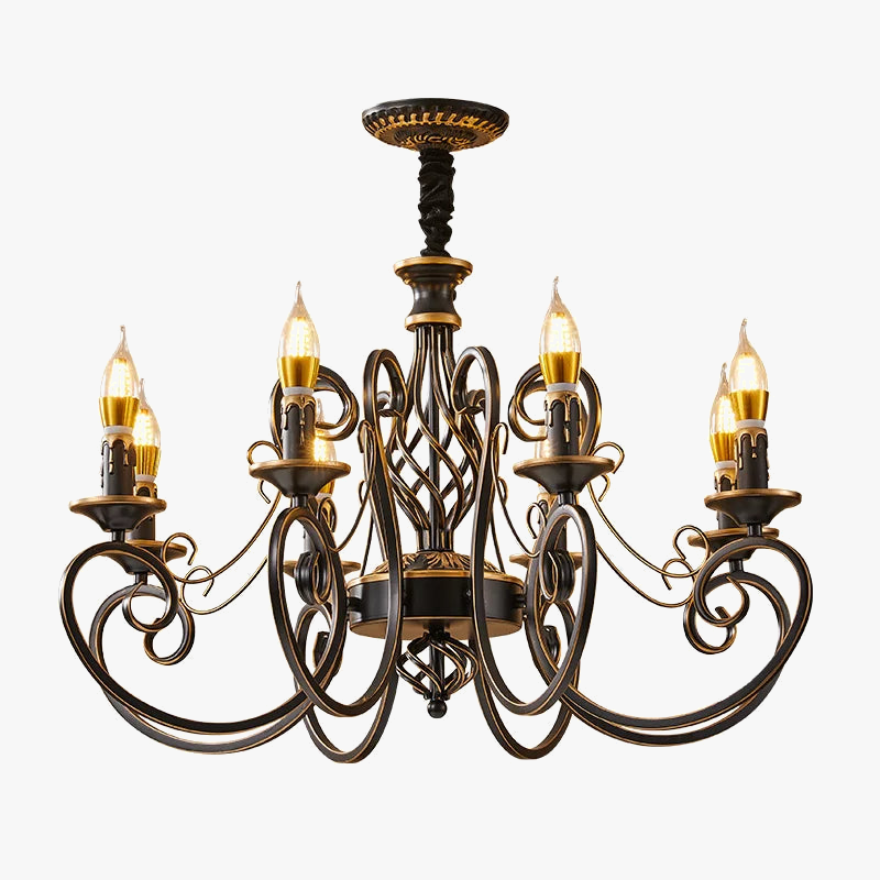 Vintage wrought iron chandelier