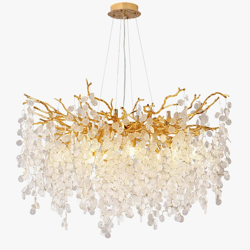 vintage cracked glass chandelier for LED interior decoration
